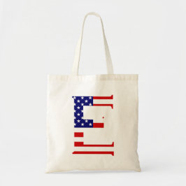 Bolsa Tote E Monograma sobreposto no Btcnt Flag EUA