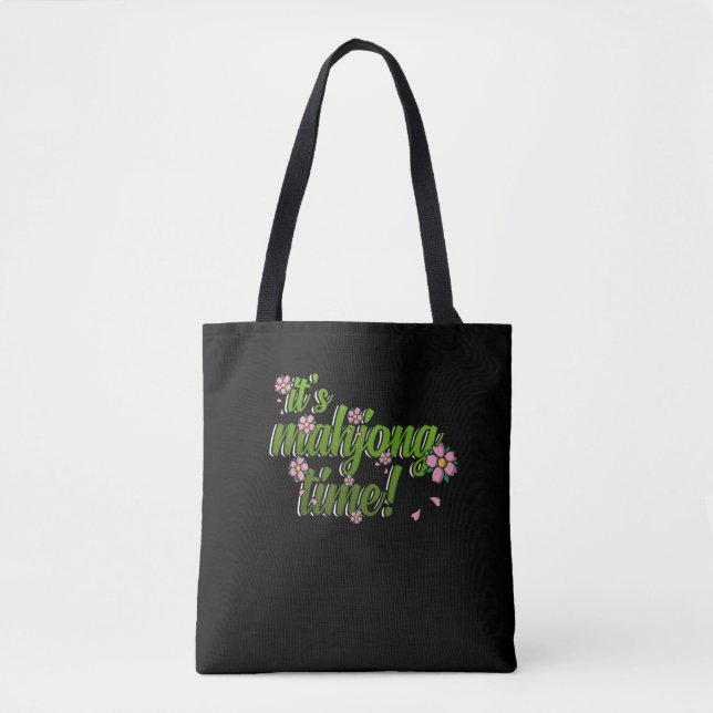 Bolsa Tote É o jogo do tempo Mahjong Jogos do Mahjong Player (Frente)