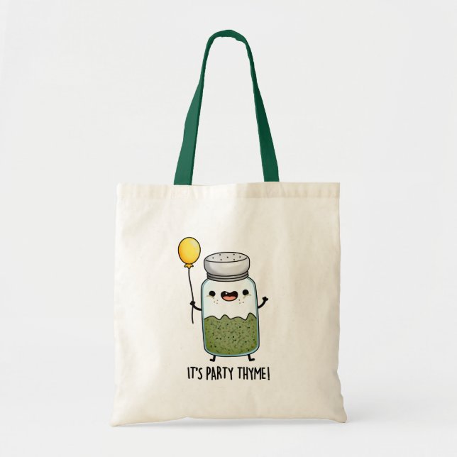 Bolsa Tote É o Partido Thyme Engraçado Herb Pun (Frente)