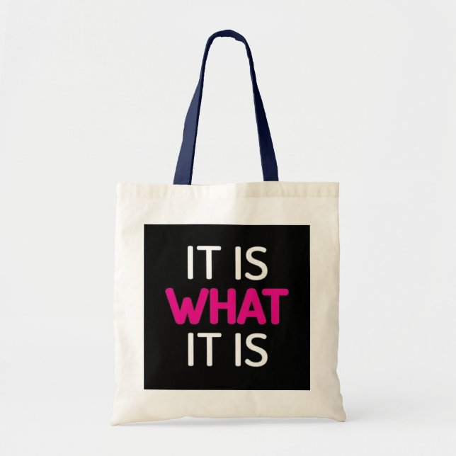 Bolsa Tote É O Que É - Saco Motivacional De Tote" (Frente)