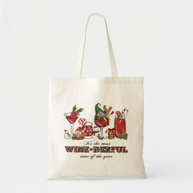 Bolsa Tote É o tempo mais maravilhoso do vinho (Frente)