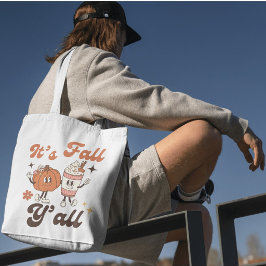 Bolsa Tote É Outono, Pessoal! Café com Tempero de Abóbora