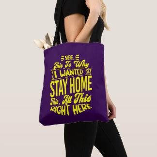 Bolsa Tote É Por Isso Que Eu Queria Ficar Em Casa Sarcástico