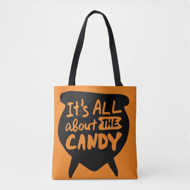 Bolsa Tote É tudo sobre o doce Halloween (Frente)