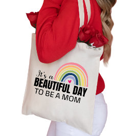 Bolsa Tote É um belo dia Mãe Arco-Íris