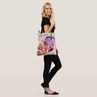 Bolsa Tote É um Chá de fraldas Azul Menino Personalizado