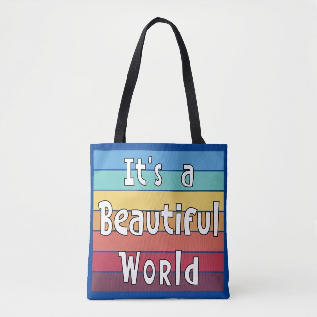 Bolsa Tote É um mundo bonito (Frente)