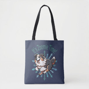Bolsa Tote É Zoomie Time, Pastor Australiano