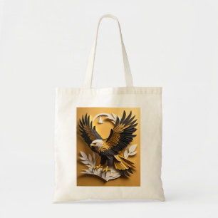 Bolsa Tote Eagle 3D Paper Art Design T-shirt