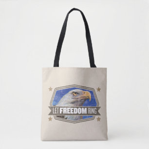 Bolsa Tote Eagle-Deixe o anel da liberdade