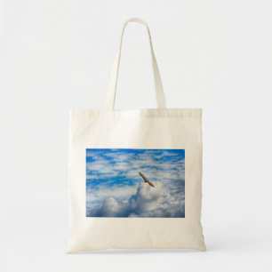Bolsa Tote Eagle subindo que voa acima das nuvens, Alaska,