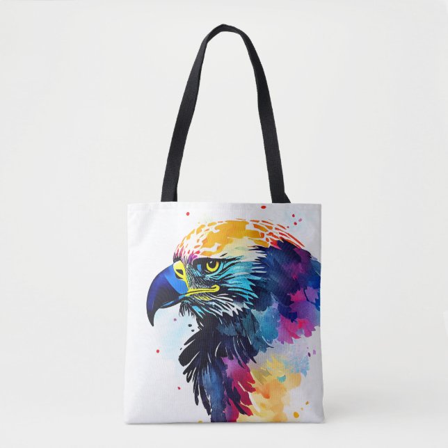 Bolsa Tote Eagle Wild Nature - Pintura De Cor Animal (Frente)