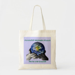 Bolsa Tote EarthHands, planeta orgânico calmo, seu dentro