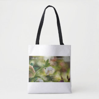 Bolsa Tote Earthlight and Healing Japanese Flowers and Poetry