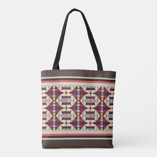 Bolsa Tote Earthy Tribal Tapestry (Verso)