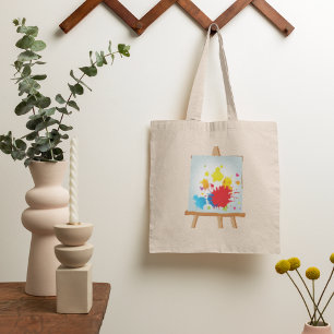 Bolsa Tote Easel Art with Paint Splatters Toag