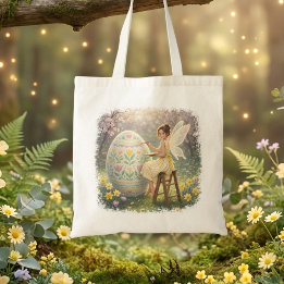 Bolsa Tote Easter Fairy Painting Egg Spring