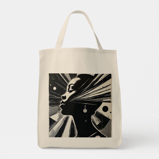 Bolsa Tote Ébano Abstrato (Verso)