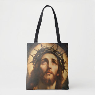 Bolsa Tote Ecce Homo Jesus Cristo com Coroa de Espinhos