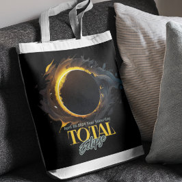 Bolsa Tote Eclipse Solar Presente 2024 Seu Estado Cidade Negr