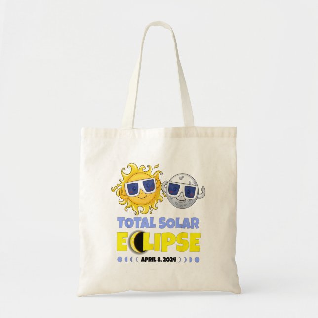 Bolsa Tote Eclipse Solar Total 2024 Kids De Eclipse Solar Cut (Frente)