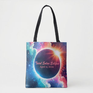 Bolsa Tote Eclipse Solar Total 8 de abril de 2024 Comemorativ