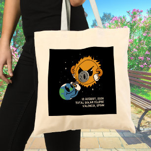 Bolsa Tote Eclipse Total do Sol 2026 Espanha Fotobomba