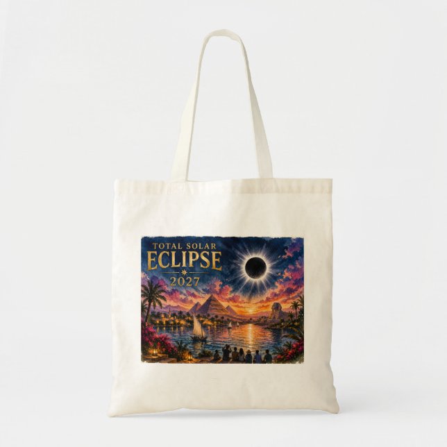 Bolsa Tote Eclipse Total Solar 2027 Egito (Frente)