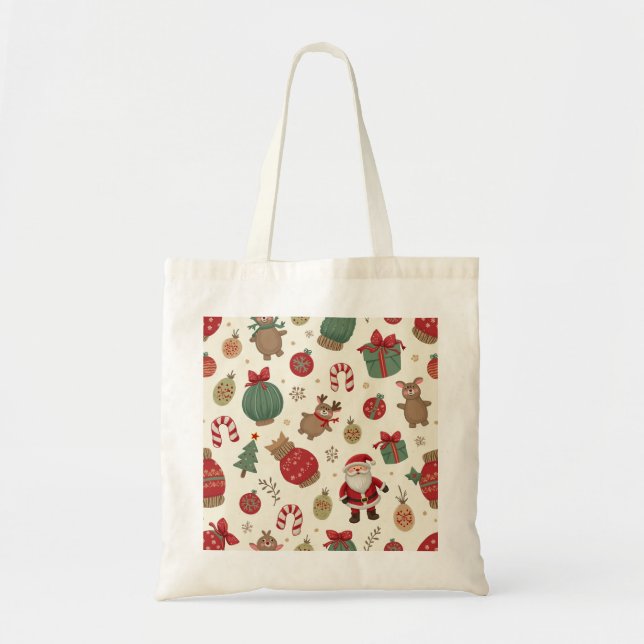 Bolsa Tote eco-saco de Natal (Frente)