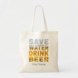 Bolsa Tote Economize Água Beba Cerveja Dito Para Festa de Sol