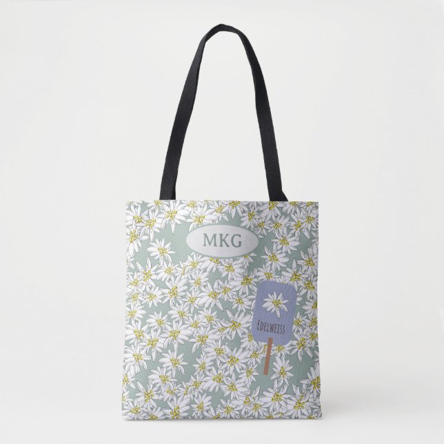 Bolsa Tote Edelweiss Sound of Music Elegant - Ilustrado à Mão (Frente)