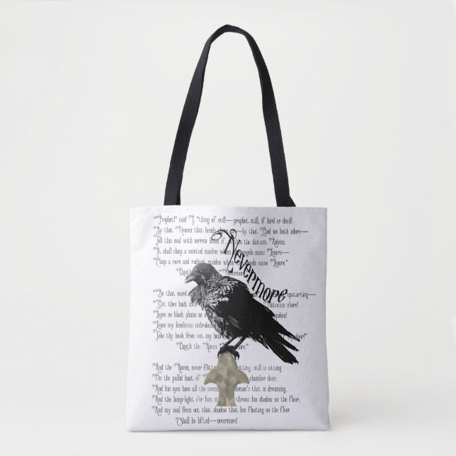 Bolsa Tote Edgar Allan Poe é o Raven (Frente)