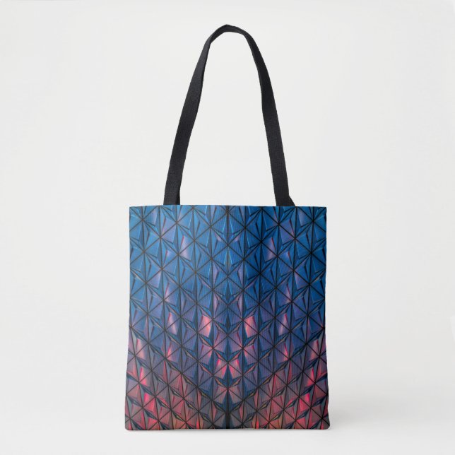 BOLSA TOTE EDIFÍCIO CUBISTA AZUL E VERMELHO (Frente)