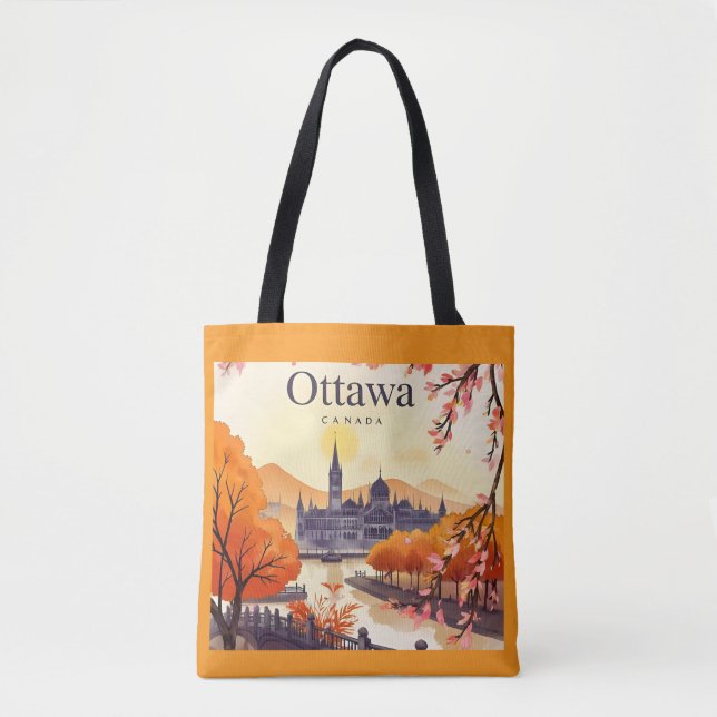 Bolsa Tote Edifício do Parlamento do Canadá em Ottawa, panora (Frente)