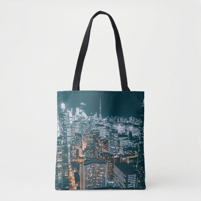 BOLSA TOTE EDIFÍCIOS DE CIDADE NA VISÃO PRINCIPAL (Frente)