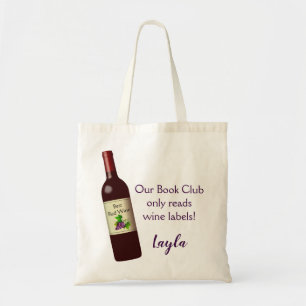 Bolsa Tote Editável Nosso Clube de Livro Só Lê Etiquetas De V