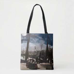 Bolsa Tote Edouard Manet - O Porto de Boulogne por Moonlight
