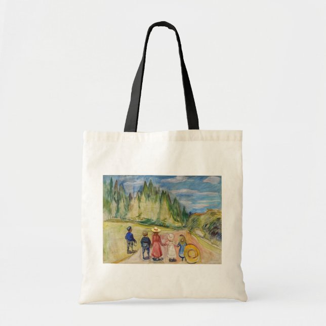 Bolsa Tote Edvard Munch - A Floresta de Fairytale (Frente)