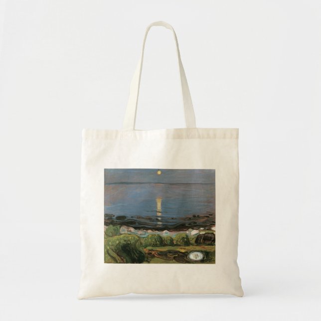 Bolsa Tote Edvard Munch Painting, Summer Night by Beach (Frente)