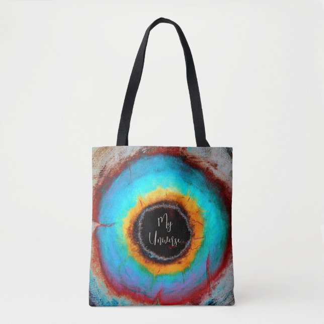 Bolsa Tote Eetémico Olho Universo Vibrante Abstrato (Frente)