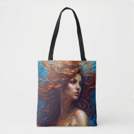 Bolsa Tote Eetérea Sereia Art Impressão Fantasy Underwater Se
