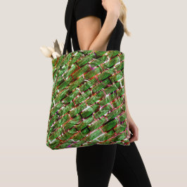 Bolsa Tote Efeito de parede verde e cor de salmão de bolhas?