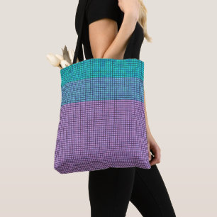 Bolsa Tote Efeito de ponto agulha bonito > Saco de compras c