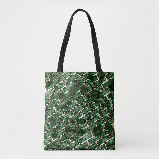 Bolsa Tote Efeito "muro" verde e bolhas mais escuras? (Frente)