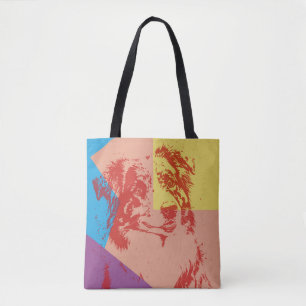 Bolsa Tote Efeito pop de Arte - Pastor Australiano/Sobreloso 