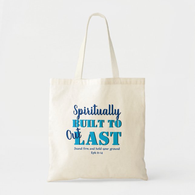Bolsa Tote Efesianos 6 ESPIRITUALMENTE CONSTRUÍDOS PARA FORA  (Frente)