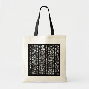 Bolsa Tote Egípcio Hieroglyph Tote Bag