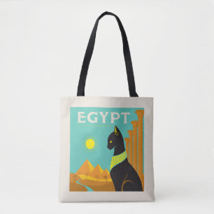 Bolsa Tote Egito Land of Feline Royalty