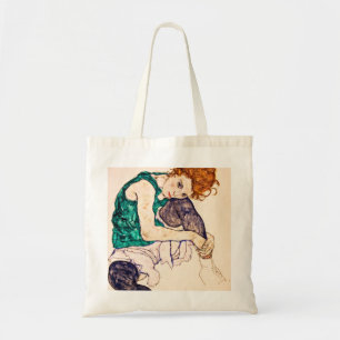 Bolsa Tote Egon Schiele - mulher assentada com os pés