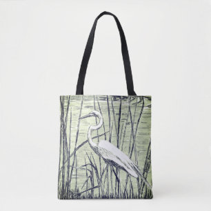 Bolsa Tote Egret no azul
